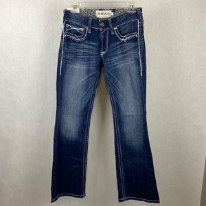 NWT Ariat Real Denim Jeans Mid Rise Boot Cut 27S 27 Short